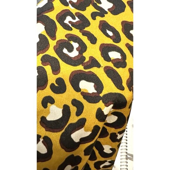 Who What Wear Women Skirt 20W Yellow Animal Print‎ Scarf Hem Cheetah Leopard - Picture 10 of 10